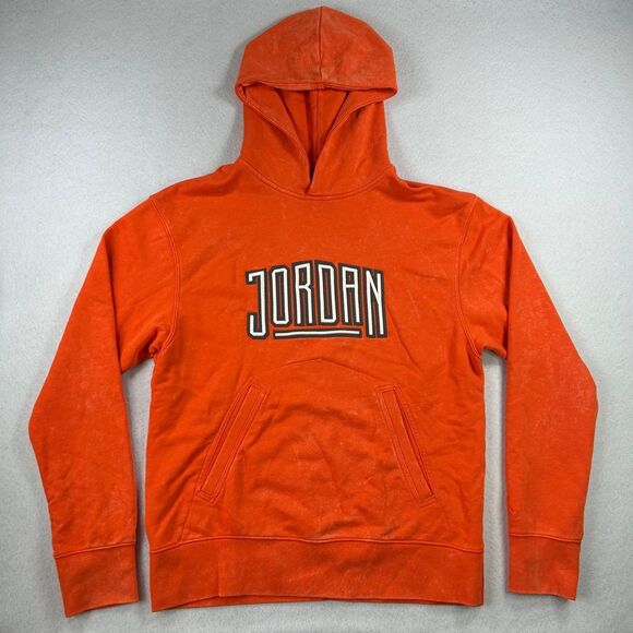 Nike Jordan Sport DNA Hoodie Men M Orange Sweat shirt Streetwear Basketball NWOT - Picture 2 of 10